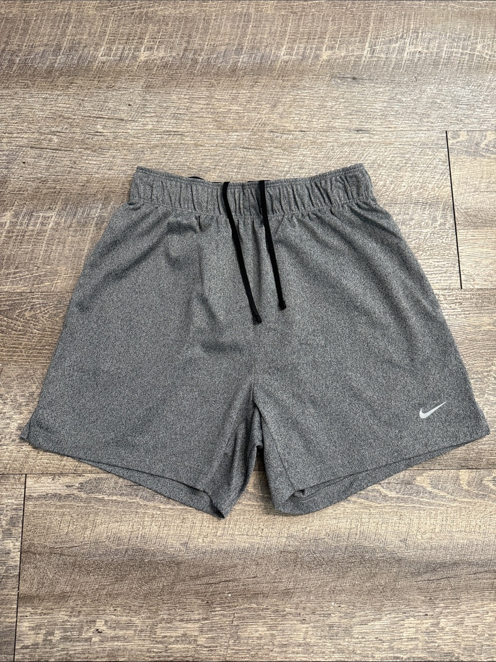 Nike Women's Gray Attack Dri-FIT Mid-Rise Shorts